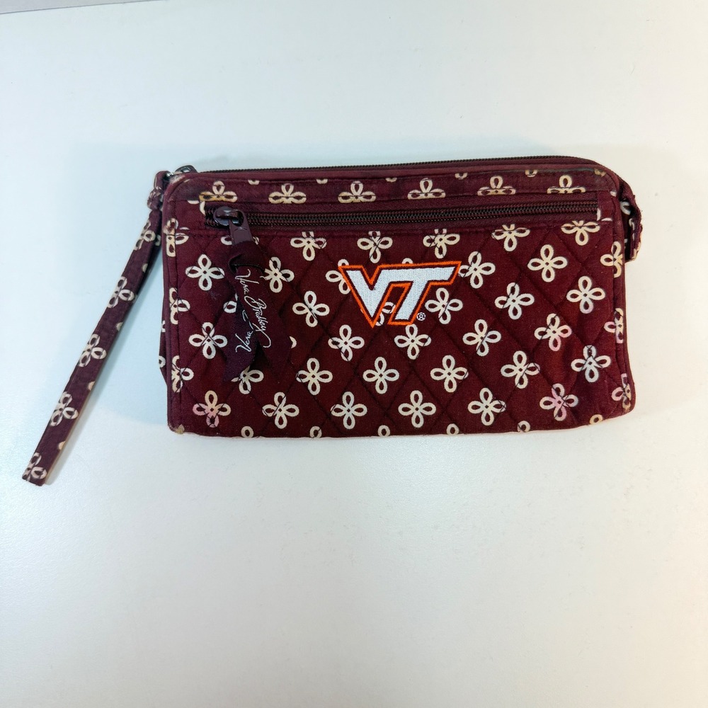 Virginia Tech Hokies Vera Bradley Wristlet Wallet Maroon Quilted READ